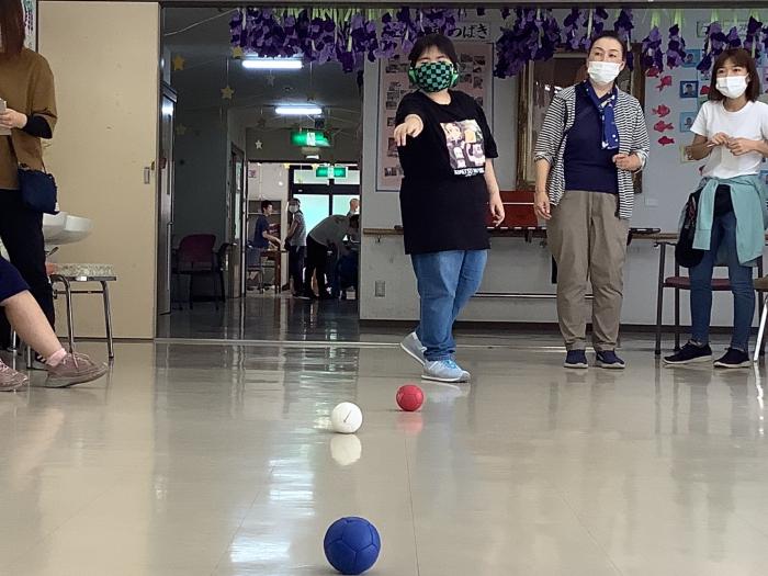 ボッチャ(団体戦)の様子