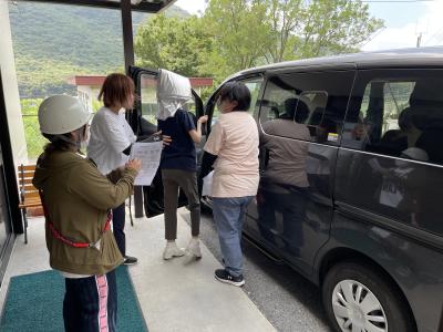 地震による土砂災害を想定した防災訓練をおこないました。